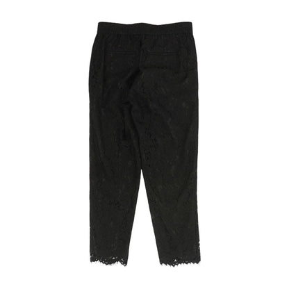 Black Embroidery Detail Dress Pants