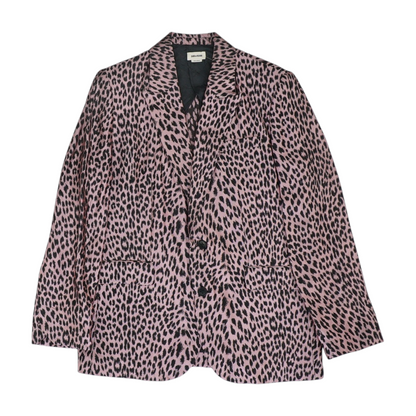 Pink Animal Print Blazer
