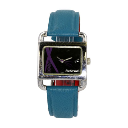 Women's Titan Teal Leather Strap Stainless Steel Watch