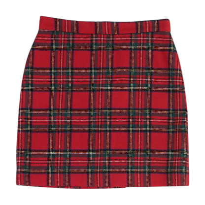 Red Plaid Mini Skirt