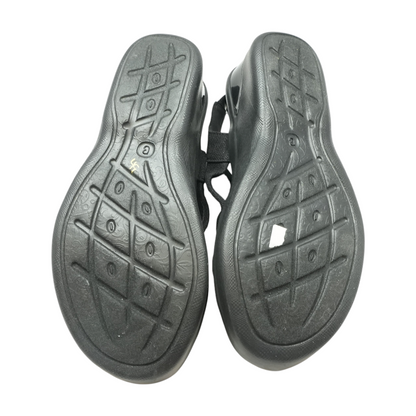 Black Wedged Sandals