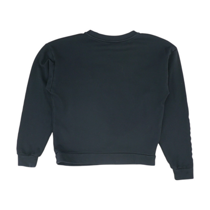 Black Solid Sweatshirt Pullover