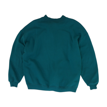 Teal Solid Sweatshirt Pullover