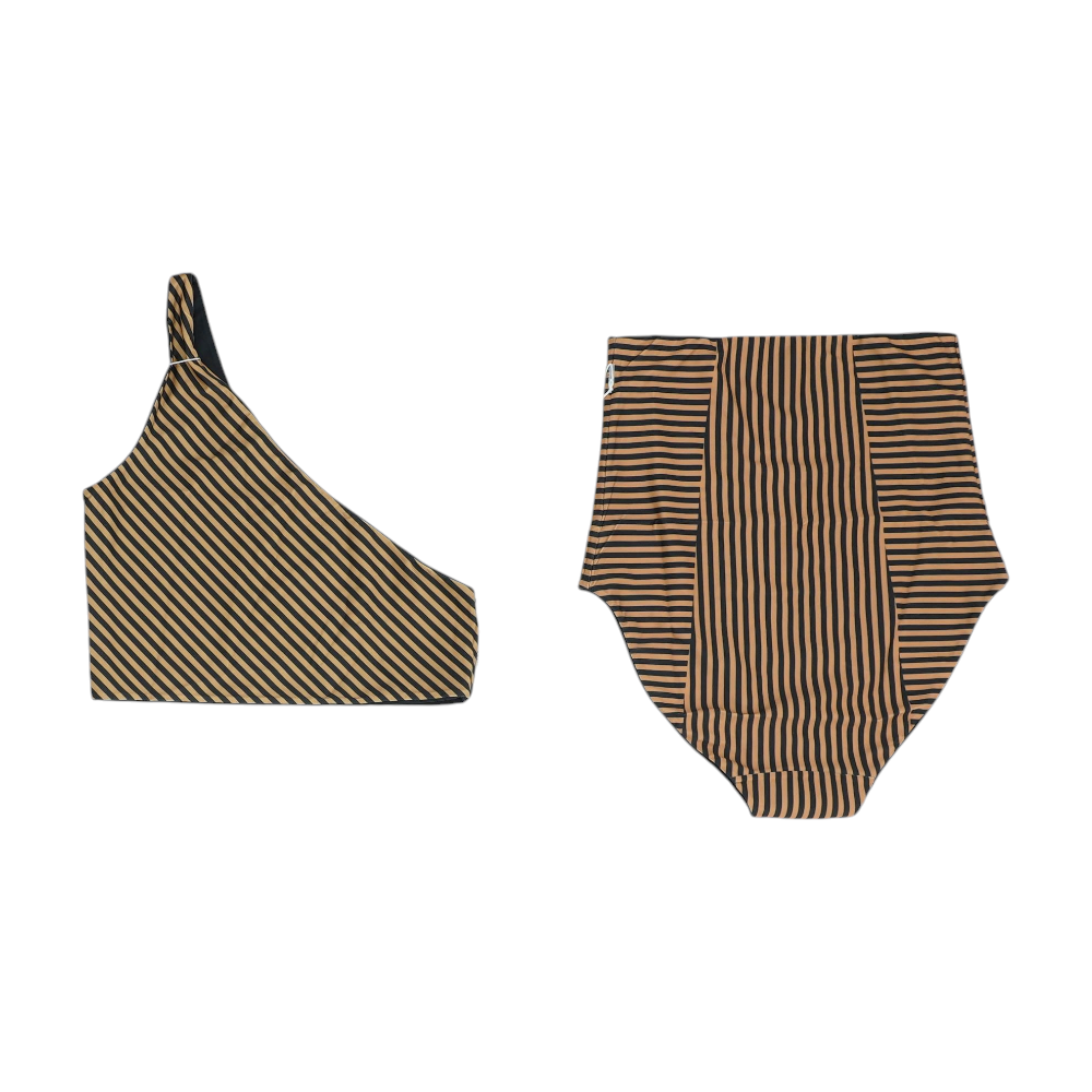 Brown Striped Two-Piece