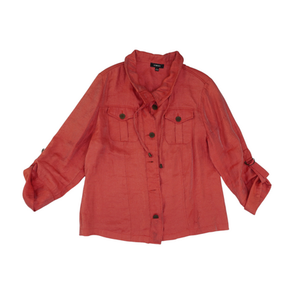 Coral Button Down