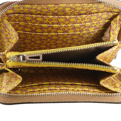 Beige Silk'In Compact Wallet in Epsom Calfskin