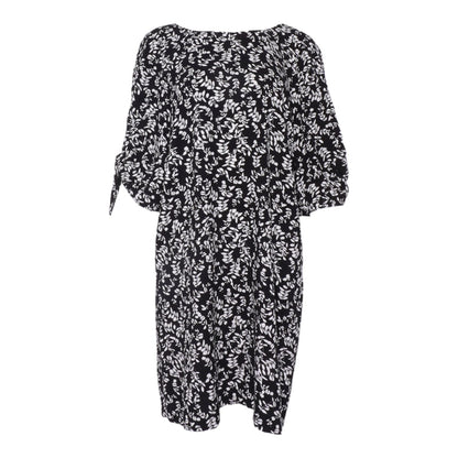 Black Floral Midi Dress