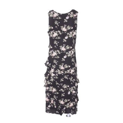 Black Floral Midi Dress