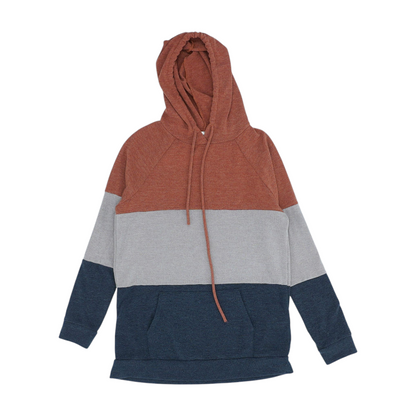 Multi Color Block Hoodie Pullover
