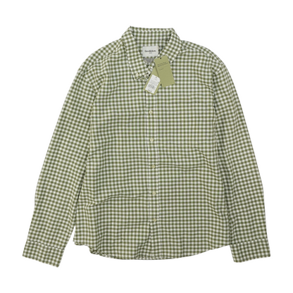 Green Check Long Sleeve Button Down