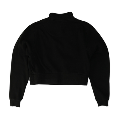 Black Solid 1/4 Zip Pullover