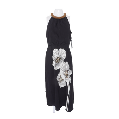 Black Floral Midi Dress