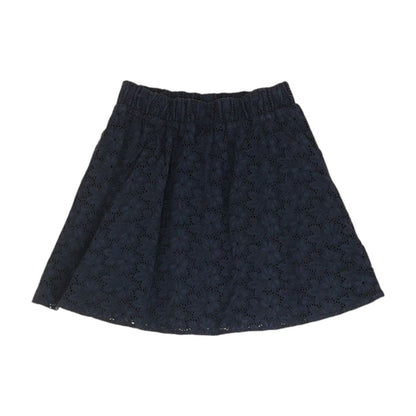Navy Eyelet Mini Skirt