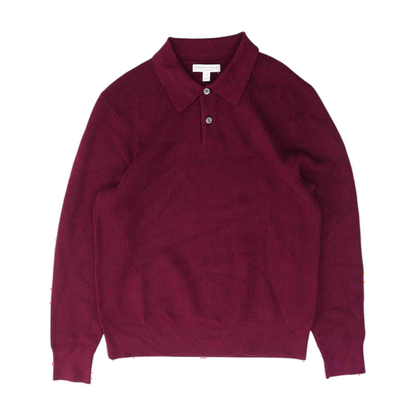 Burgundy Solid Pullover Sweater