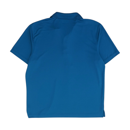 Blue Solid Short Sleeve Polo
