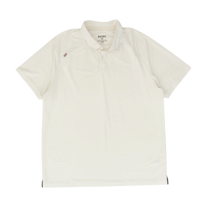 White Solid Short Sleeve Polo