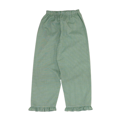 Green Check Knit Pants