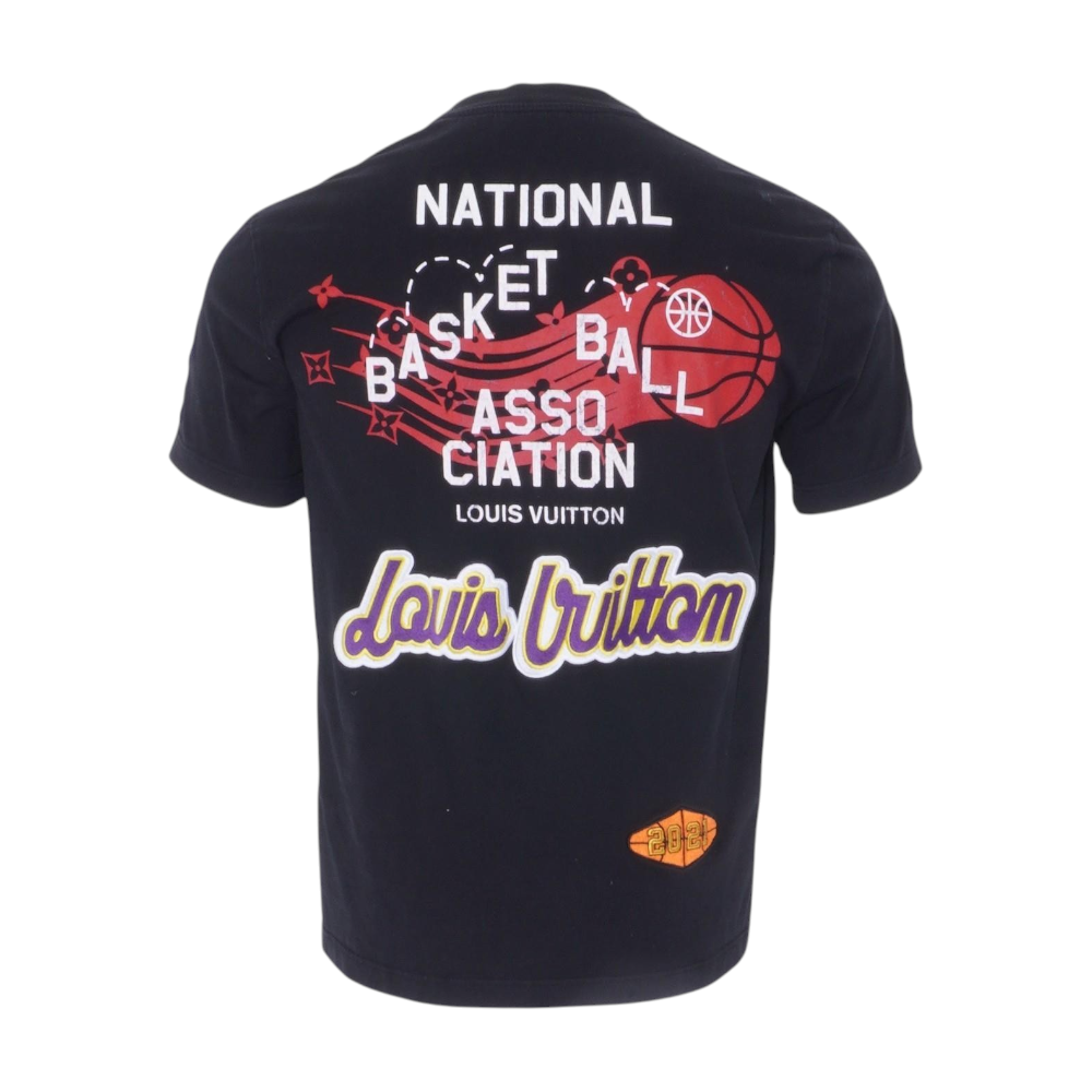 Louis Vuitton x NBA 2021 Black LV Monogram Patch T-Shirt