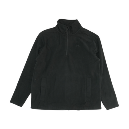 Black Solid 1/4 Zip Pullover
