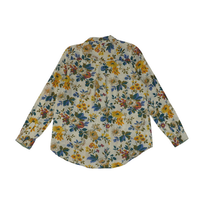 White Floral Button Down