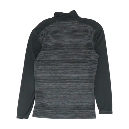 Black Abstract 1/4 Zip Pullover