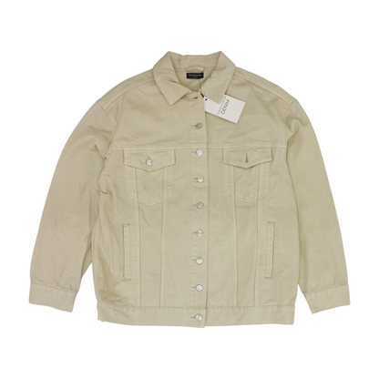 Beige Solid Blazer