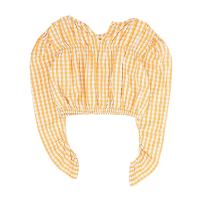 Orange Check Blouse