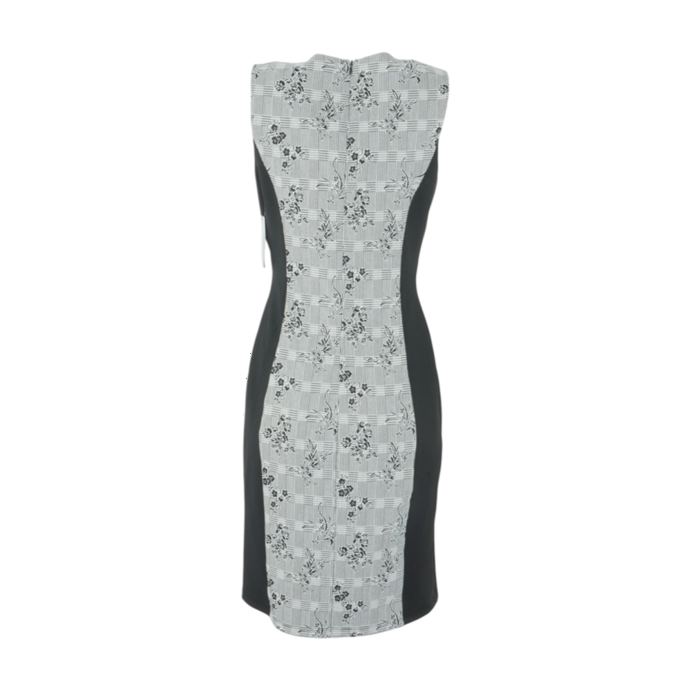 Black Color Block Midi Dress