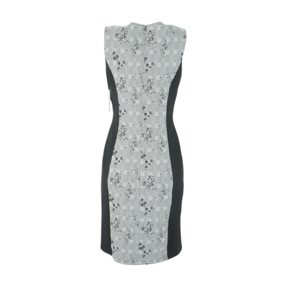 Black Color Block Midi Dress