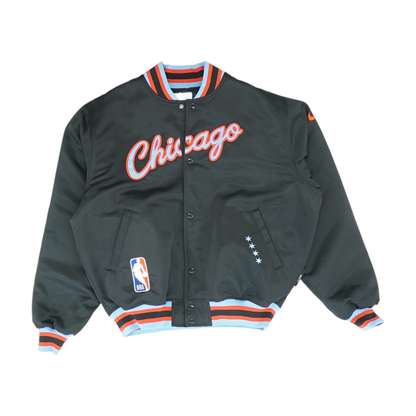 Black Chicago Bulls Solid Jacket