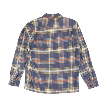 Navy Plaid Flannel Button Down