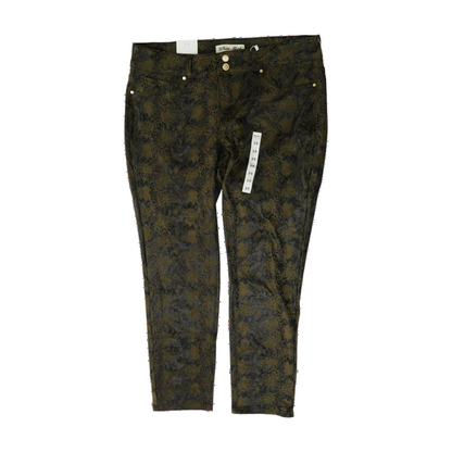 Brown Plus Size Animal Print Pants