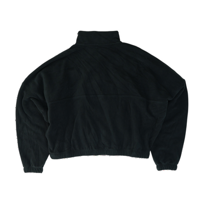 Black Solid 1/4 Zip Pullover
