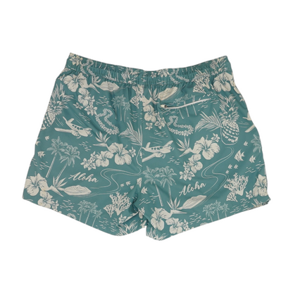 Green Graphic Swim Bottom