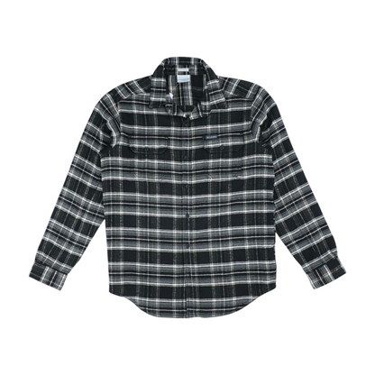Black Plaid Flannel Button Down