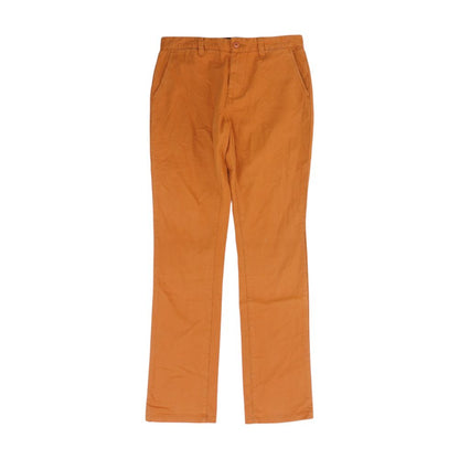 Orange Solid Chino Pants