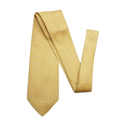 Yellow Print Neck Tie