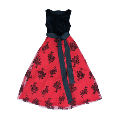 Black Floral Formal Dress