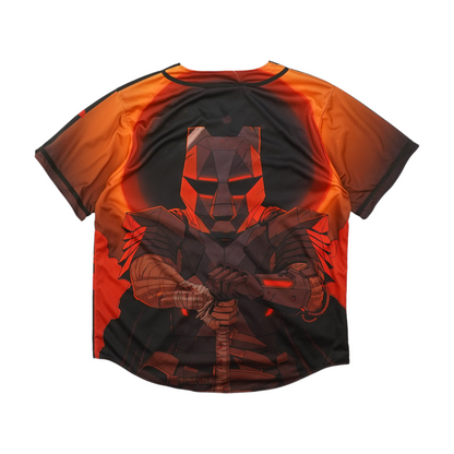 Black Graphic Short Sleeve Button Down