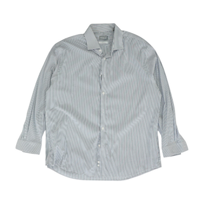 White Striped Long Sleeve Button Down