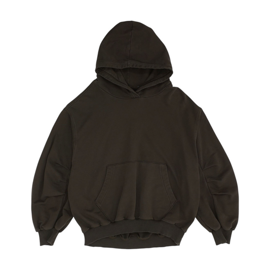 Brown Solid Hoodie Pullover