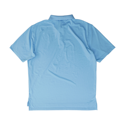 Blue Solid Short Sleeve Polo