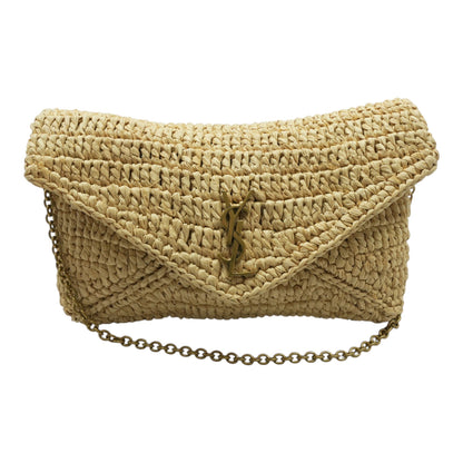 Cassandre Chain Pouch in Raffia