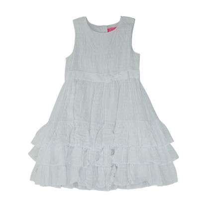 White Solid Dress