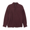 Maroon Check Long Sleeve Button Down