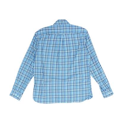 Blue Plaid Long Sleeve Button Down