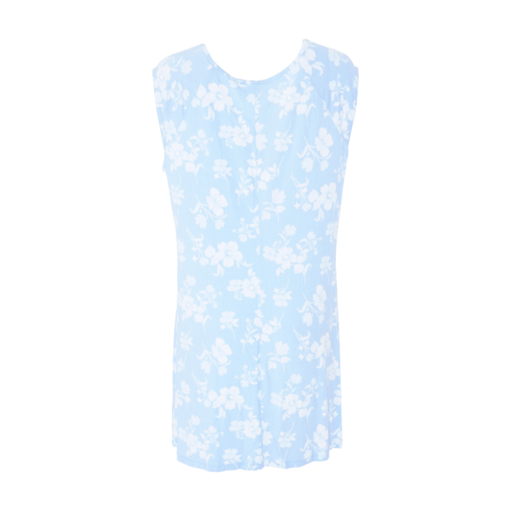 Blue Floral Midi Dress