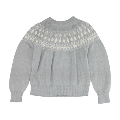 Blue Print Pullover Sweater