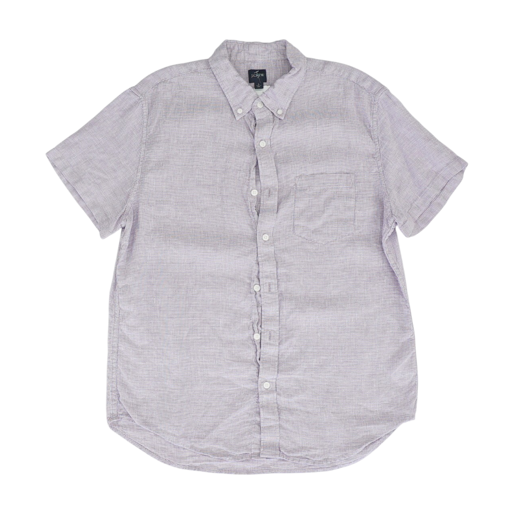 Purple Check Short Sleeve Button Down