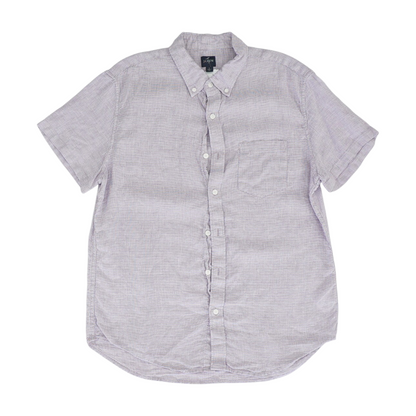 Purple Check Short Sleeve Button Down